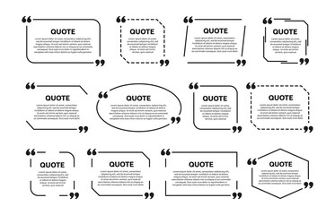 Vector quote box frame set