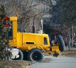 bulldozer at construction site