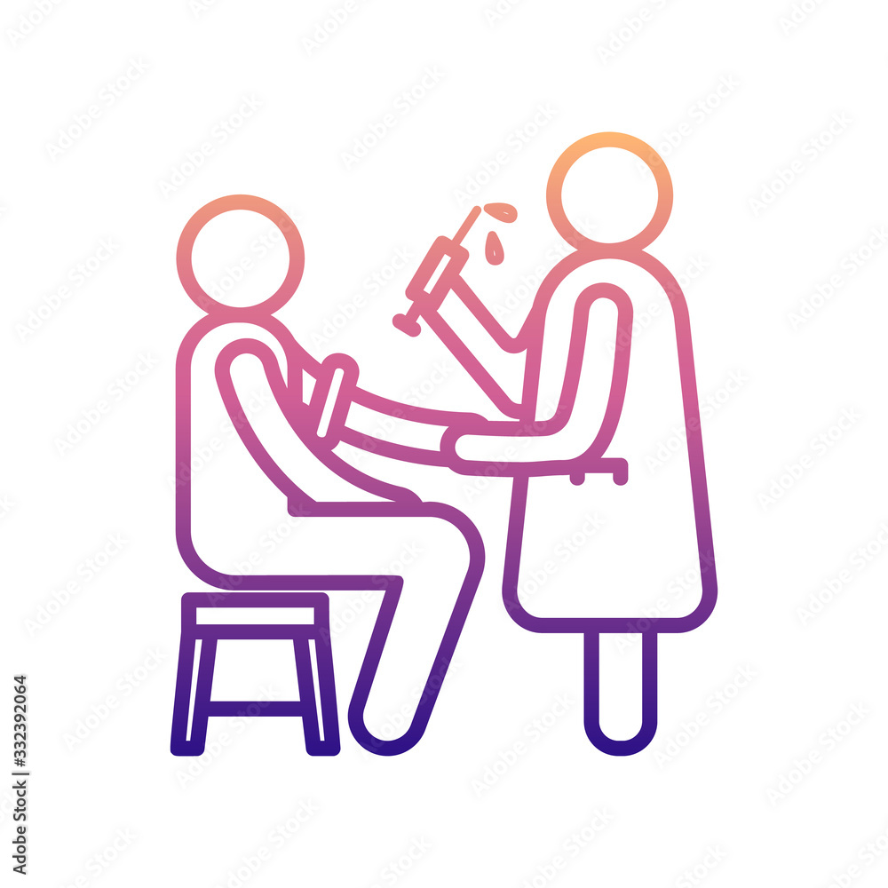 Poster medicine injection nolan icon. simple thin line, outline vector of hospital icons for ui and ux, web