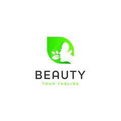 Beauty woman fashion logo. Abstract vector template linear style on white background