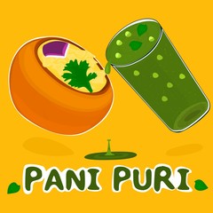 Pani Puri indian mumbai street Food Vector © Best Vector