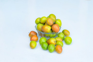  Close up of pile of Chinese fruit Jujube, Ziziphus