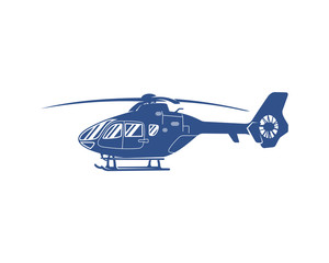 Helicopter logo design vector template. Silhouette of Helicopter design illustration