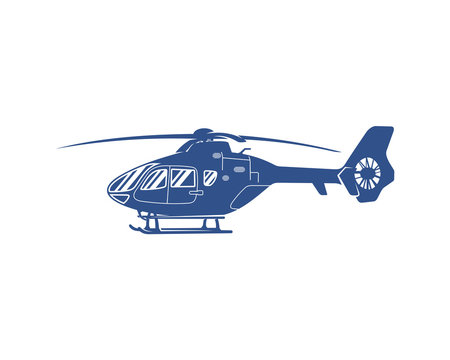 Helicopter logo design vector template. Silhouette of Helicopter design illustration