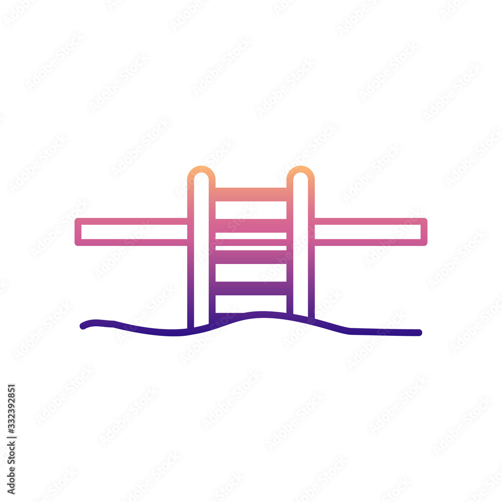 Poster ladder of the pool nolan icon. simple thin line, outline vector of hotel icons for ui and ux, websit