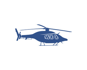 Helicopter logo design vector template. Silhouette of Helicopter design illustration