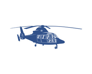 Helicopter logo design vector template. Silhouette of Helicopter design illustration