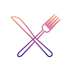 fork and knife nolan icon. Simple thin line, outline vector of hotel icons for ui and ux, website or mobile application