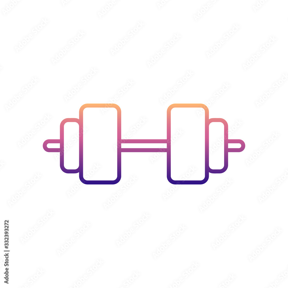Aufkleber dumbbells nolan icon. simple thin line, outline vector of hotel icons for ui and ux, website or mobi