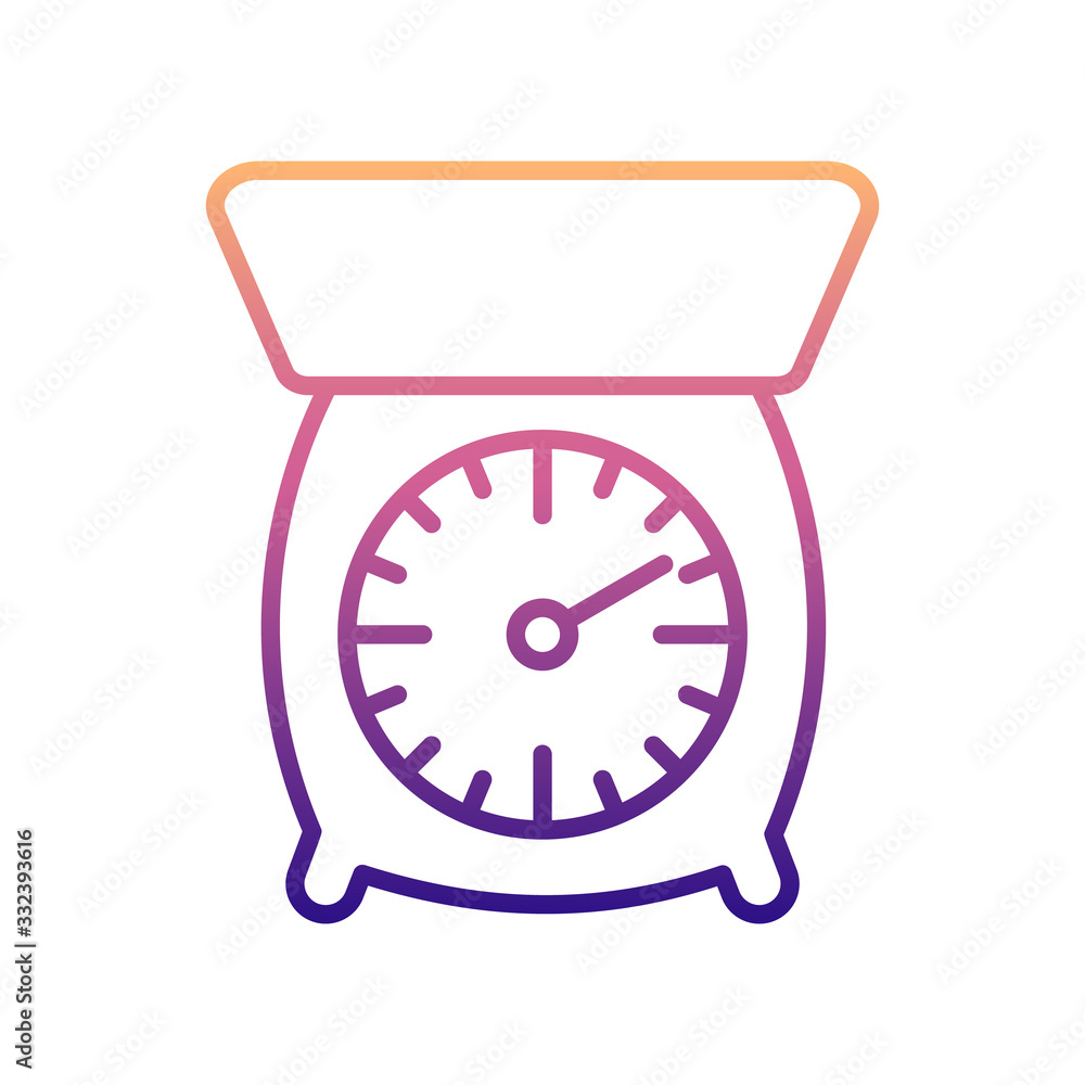 Poster kitchen scales nolan icon. simple thin line, outline vector of measuring instruments icons for ui an