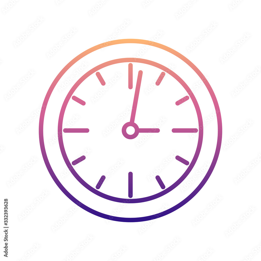 Poster wall clock nolan icon. simple thin line, outline vector of measuring instruments icons for ui and ux