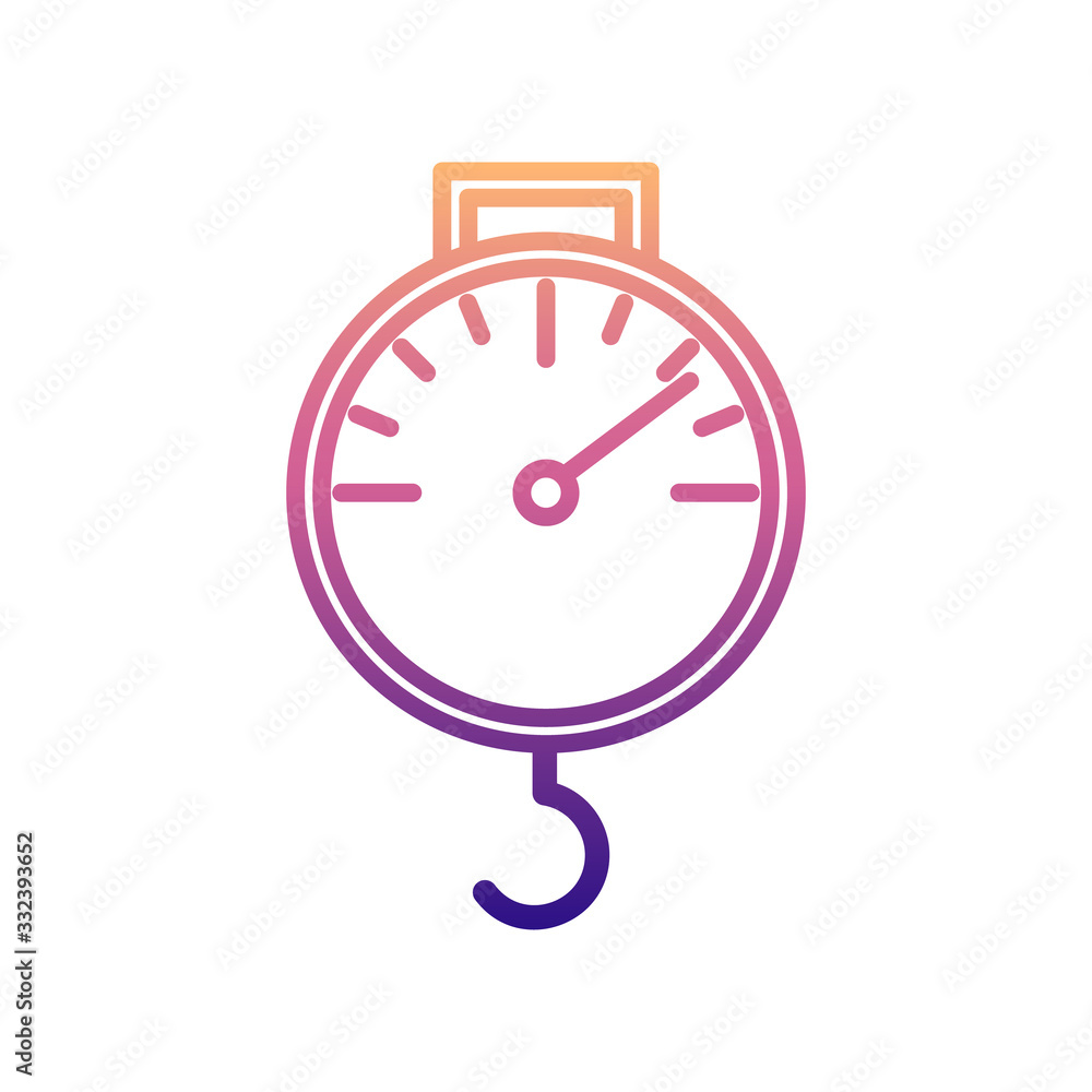 Poster luggage scales nolan icon. simple thin line, outline vector of measuring instruments icons for ui an