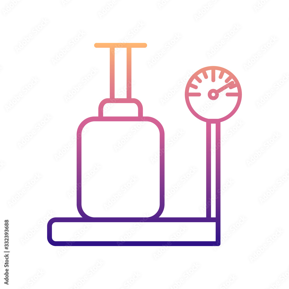 Poster airport scales nolan icon. simple thin line, outline vector of measuring instruments icons for ui an