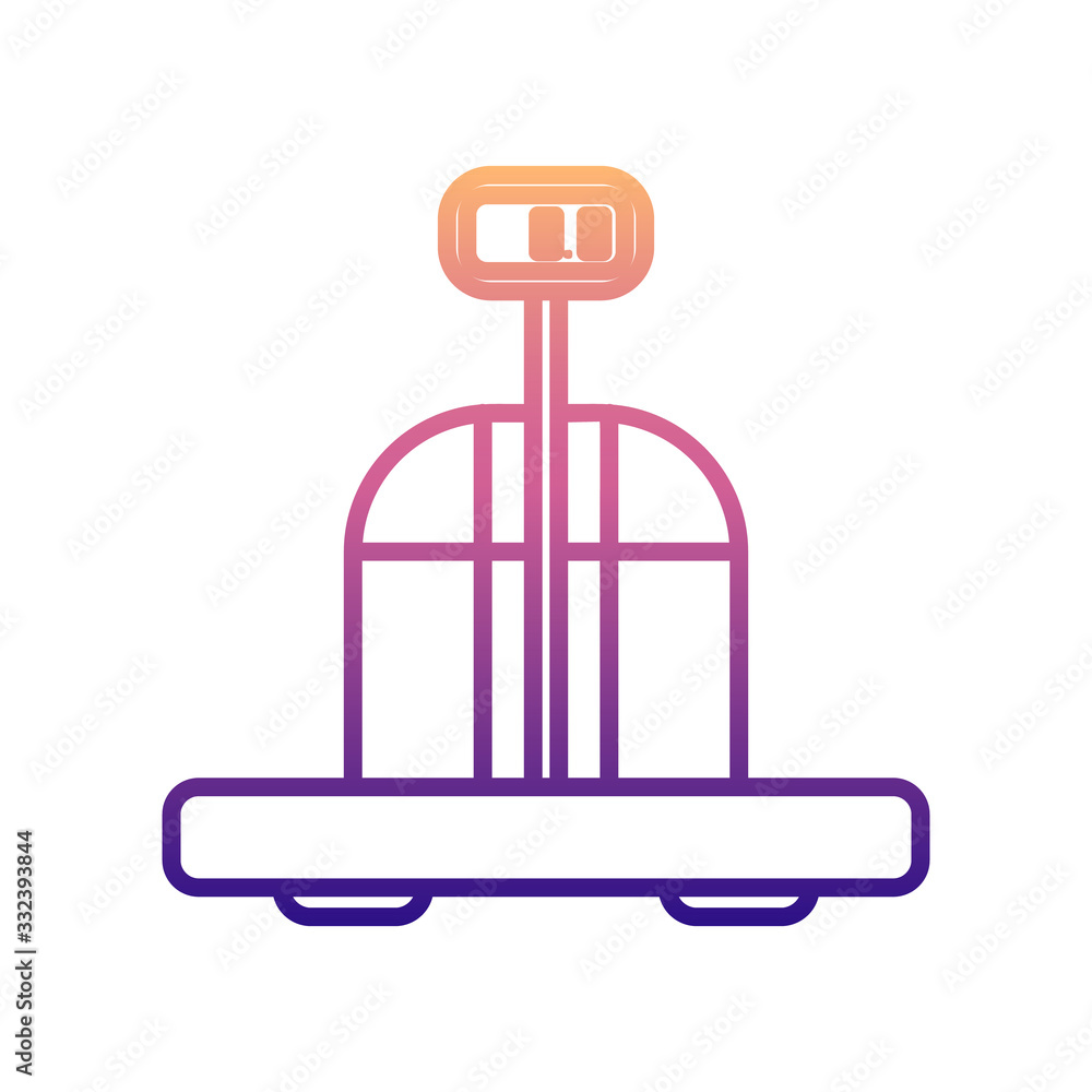 Poster luggage scales nolan icon. simple thin line, outline vector of measuring instruments icons for ui an