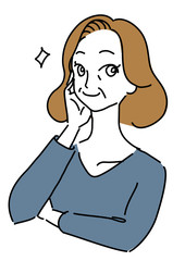 きれいで清潔感のある中高年女性