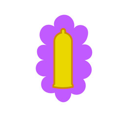 This illustration depicts the condoms drawn in the vector flat condoms, each object is isolated