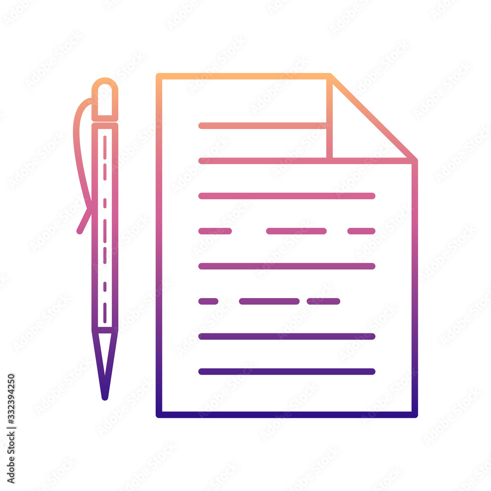 Poster pen with paper nolan icon. simple thin line, outline vector of media icons for ui and ux, website or