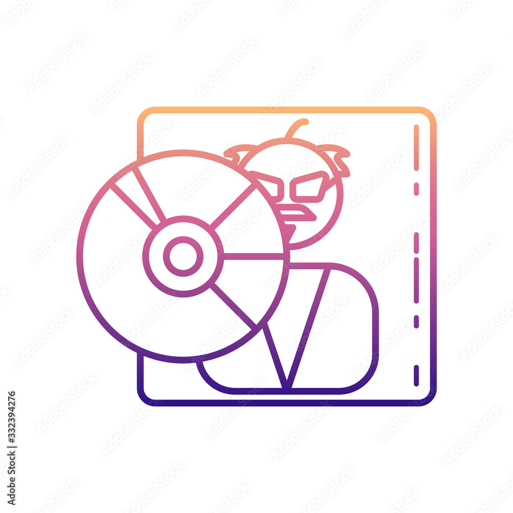 Poster music disk nolan icon. simple thin line, outline vector of media icons for ui and ux, website or mob