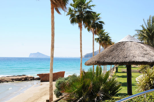 Spain, Villa Joyosa, Beautiful clear mediterranean water