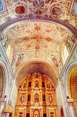 Interior of the Oaxaca cathedral, HDR Image