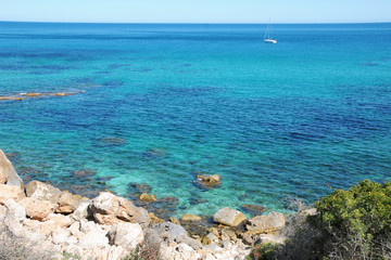 Spain, Alicante, Beautiful clear mediterranean water