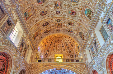 Interior of the Oaxaca cathedral, HDR Image