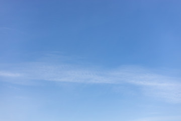 Naklejka na ściany i meble Beautiful Blue Sky With White Clouds On The Sunny Day