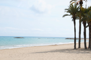 Fototapeta na wymiar Spain, Villa Joyosa, Beautiful clear mediterranean water