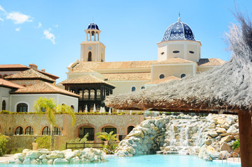 Tropical swimming pool. Spain. Alicante © Guschenkova