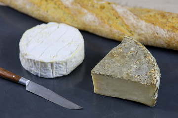 saint-nectaire et camembert (fromage français)