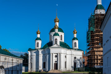 Temple of the Fedorov Icon of the Mother of God in the ancient Russian city of Uglich.The Bogoyavlensky Monastery