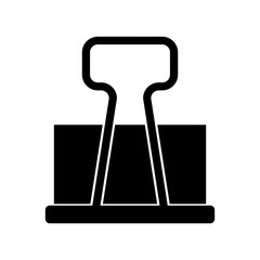 Stationery binder clip icon isolated on white background. Vector illustration