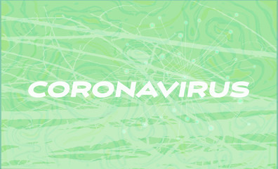 Inscription COVID-19 on color background. Coronavirus background illustration to to fight against the pandemic