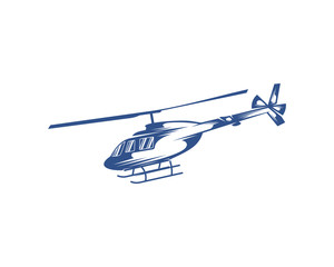 Helicopter logo design vector template. Silhouette of Helicopter design illustration