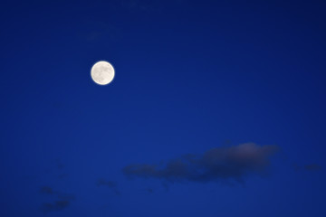 Fototapeta na wymiar 夜空と満月