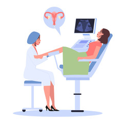 In vitro fertilisation step. Doctor placing embryo into woman uterus. - obrazy, fototapety, plakaty