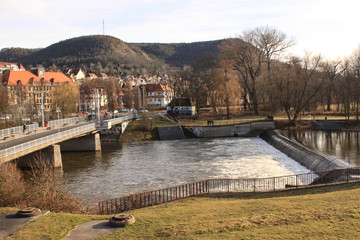 Jena; Saale an der Paradiesbrücke