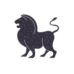 Zodiac sign Leo. The symbol of the astrological horoscope.