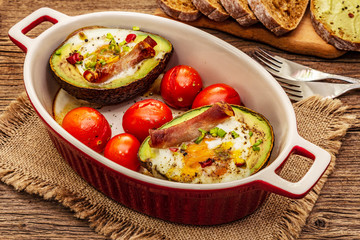 Sunny morning breakfast. Healthy food, ketogenic diet concept