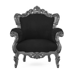 Black Throne Chair Isolated