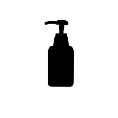 Alcohol hand gel bottle. Illustration vector design. Silhouette vector style.