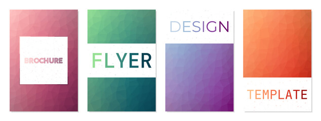 Flyer template, brochure background. Can be used as cover, banner, flyer, poster, business card, brochure. Captivating geometric background collection. Astonishing vector illustration.