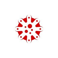 Corona virus icon in glyph style, solid color vector. 2019-NCoV