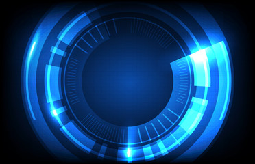 abstract background of round futuristic technology user interface screen hud