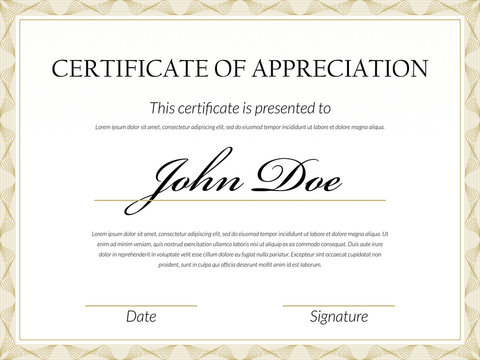 Certificate template in vector for achievement graduation completion