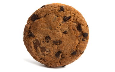 cookies with chocolate drops isolated