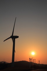 せと風の丘パークから見た夕日