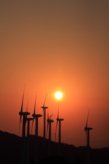 せと風の丘パークから見た夕日