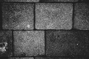 Distress old brick wall texture. Black and white grunge background.