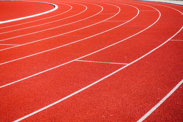 Sport running track for running and jogging for excercise and competition.